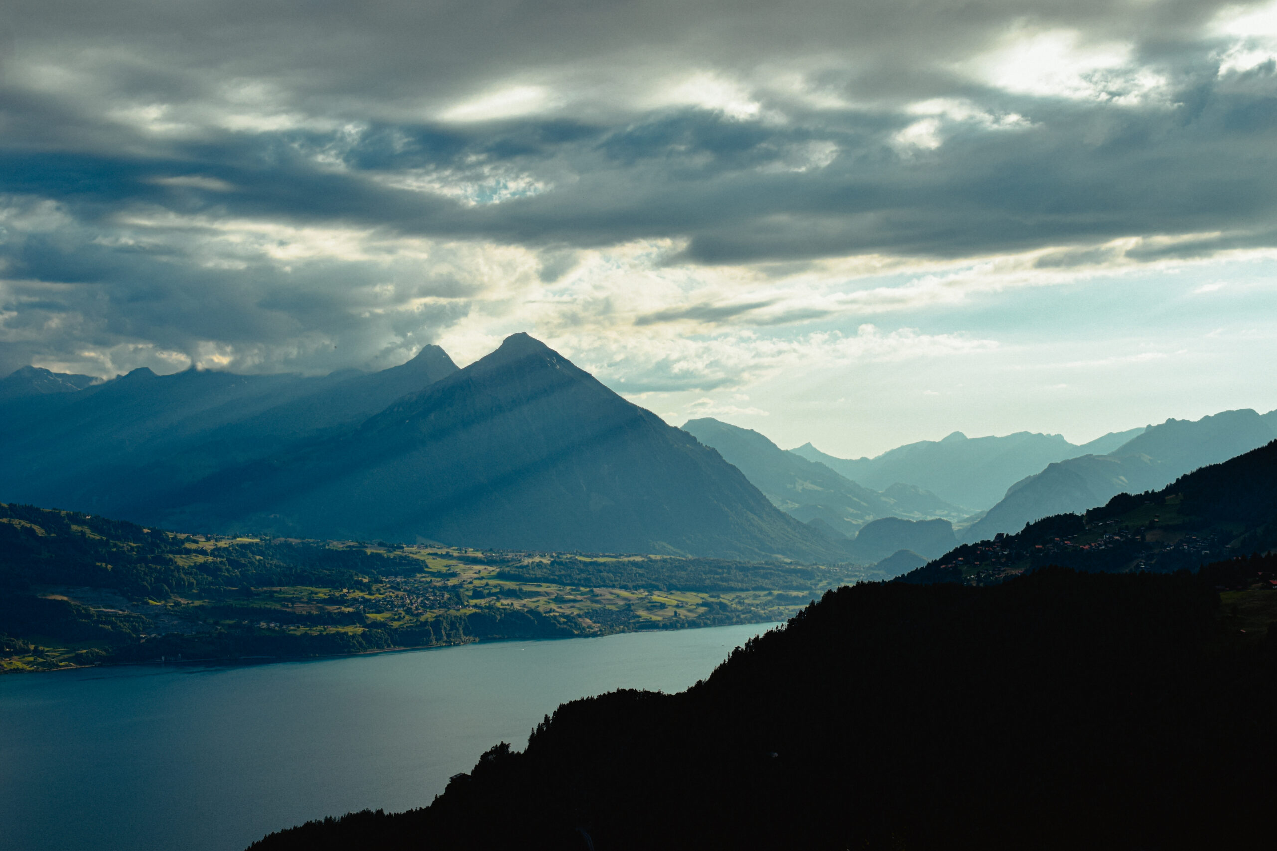 Sunlight in the Swiss Alps